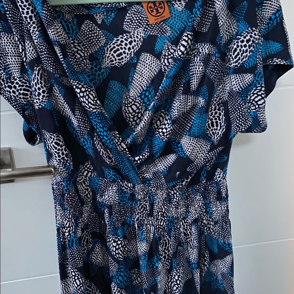 Tory Burch blue pattern dress